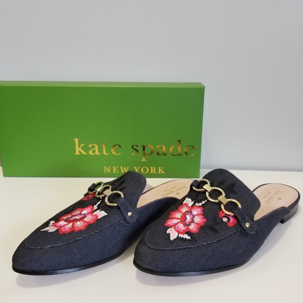 NIB Kate Spade Canyon Floral Mules Slides Flats - Picture 6 of 7